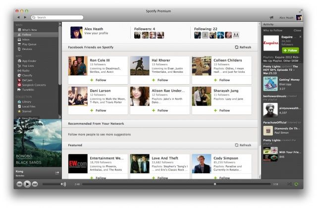Spotify's desktop app - screenshot